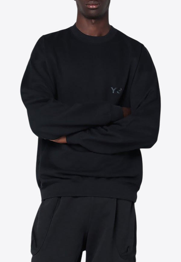 Y-3 Brushed Terry Crewneck Logo Sweatshirt Black IW0075CO/R_ADIDY-BLK