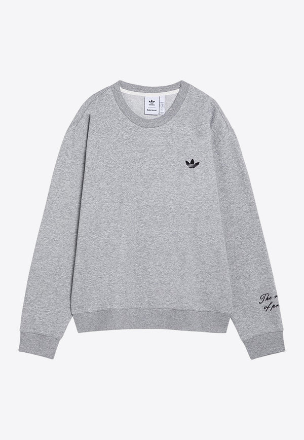 Adidas X Wales Bonner Printed Crewneck Sweatshirt Gray IW1172CO/O_ADIST-MG