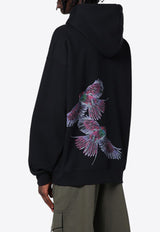 Y-3 Graphic Print Hooded Sweatshirt Black IX0403CO/P_ADIDY-BLK