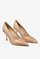 Jimmy Choo Ixia 80 Croc-Embossed Leather Pumps Beige IXIA 80 CBH CHAI
