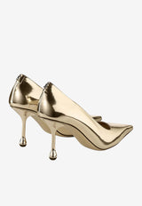 Jimmy Choo Ixia 95 Metallic Leather Pumps IXIA 80 QUI GOLD Gold