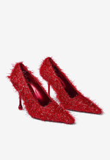Jimmy Choo Ixia 80 Tinsel Pumps IXIA 80 TZS RUBY RED