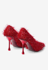 Jimmy Choo Ixia 80 Tinsel Pumps IXIA 80 TZS RUBY RED