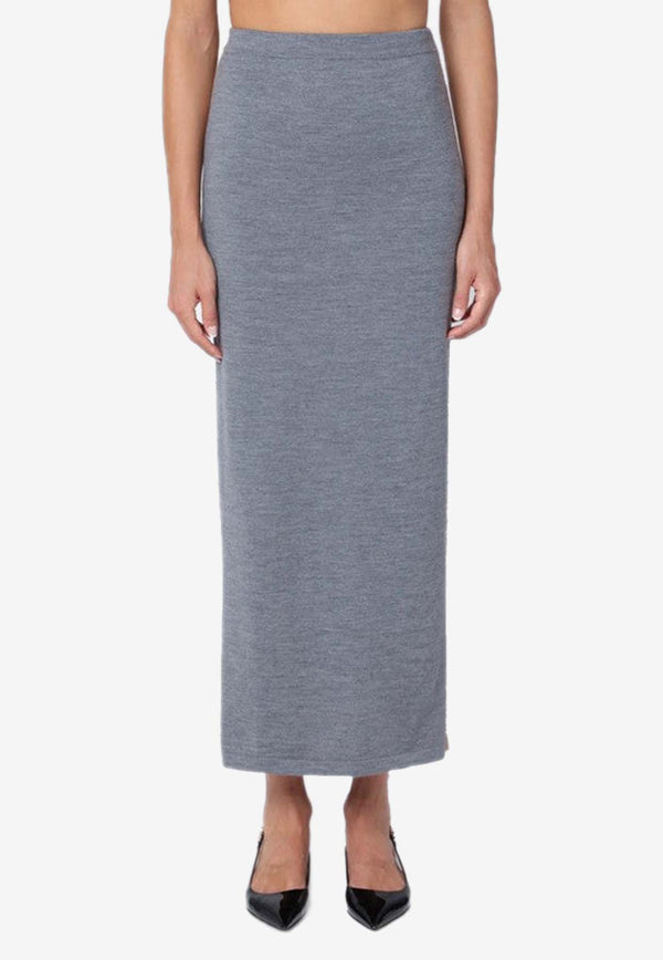 Moschino Two-Tone Midi Pencil Skirt Gray J01865401/P_MOSCH-1485