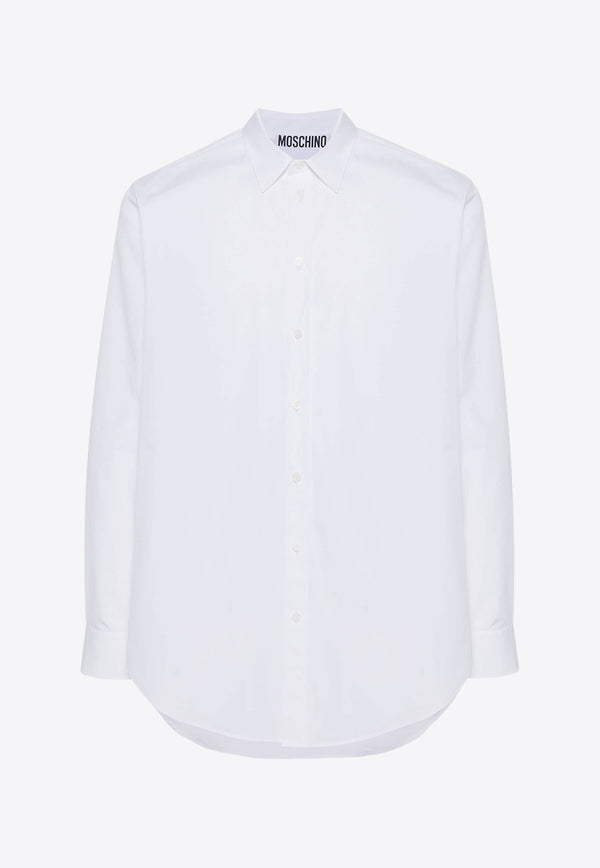Moschino Logo Long-Sleeved Shirt J0209 0235 1001 White