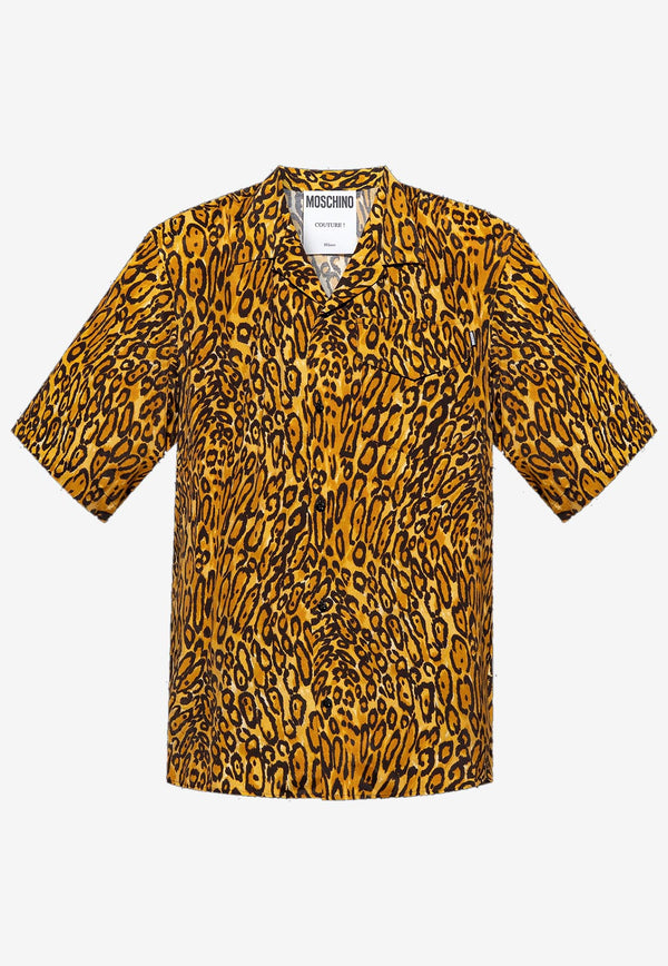 Moschino Animal Print Short-Sleeved Shirt J0214 7055 1013 Multicolor