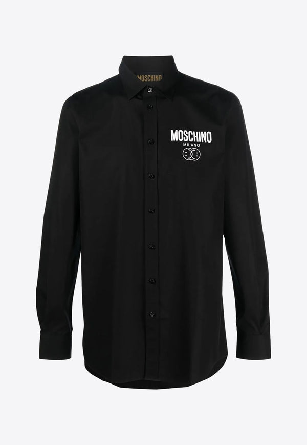 Moschino Logo Long-Sleeved Shirt J0215 2035 1555 Black