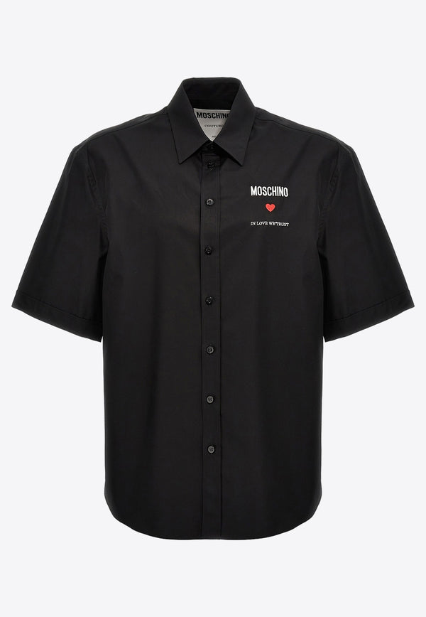 Moschino Logo Short-Sleeved Shirt J0224 0235 1555 Black