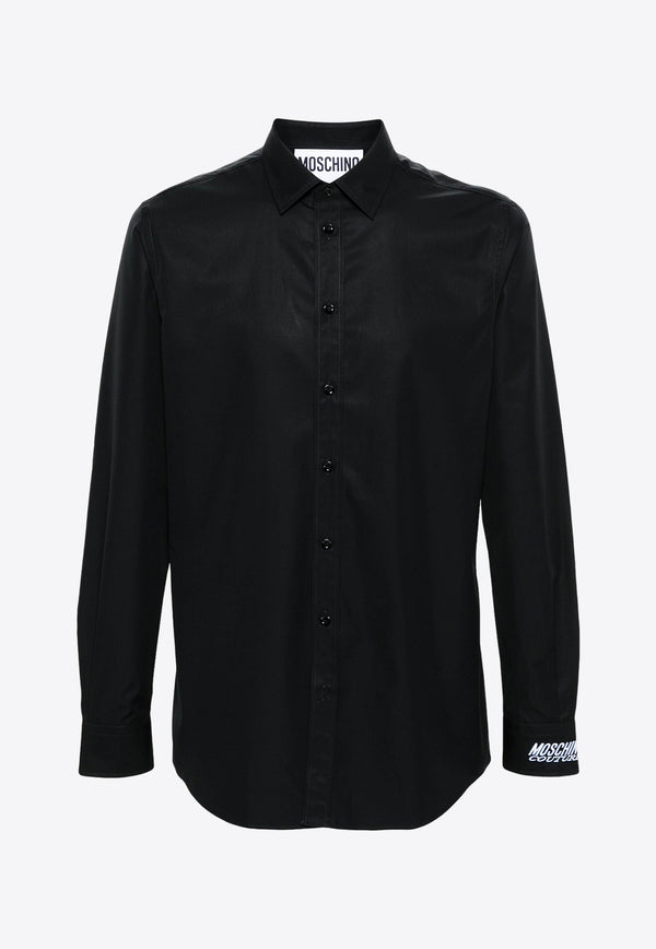 Moschino Long-Sleeved Button-Up Shirt J0226 2035 1555 Black