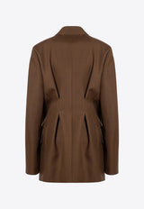 Jil Sander Double-Breasted Wool Blazer Brown J02BN0184J40001/P_JILSA-215