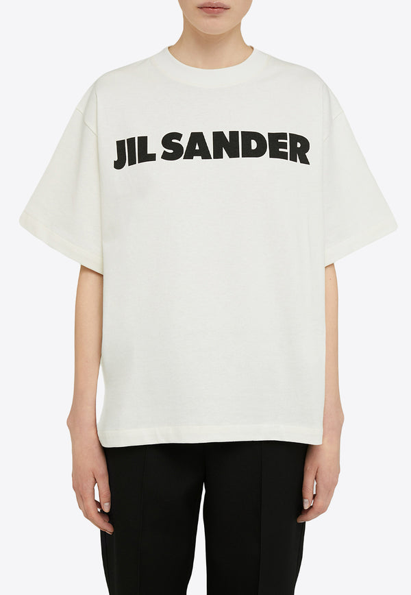 Jil Sander Logo Print Basic T-shirt White J02GC0001J45148 102WHITE