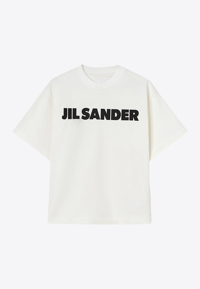 Jil Sander Logo Print Basic T-shirt White J02GC0001J45148 102WHITE