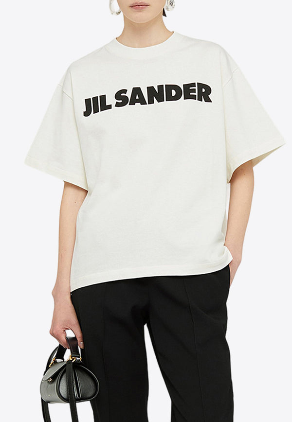 Jil Sander Logo Print Oversized T-shirt J02GC0001WHITE