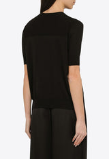 Jil Sander Short-Sleeved Knitted T-shirt Black J02GC0117J15383/O_JILSA-001