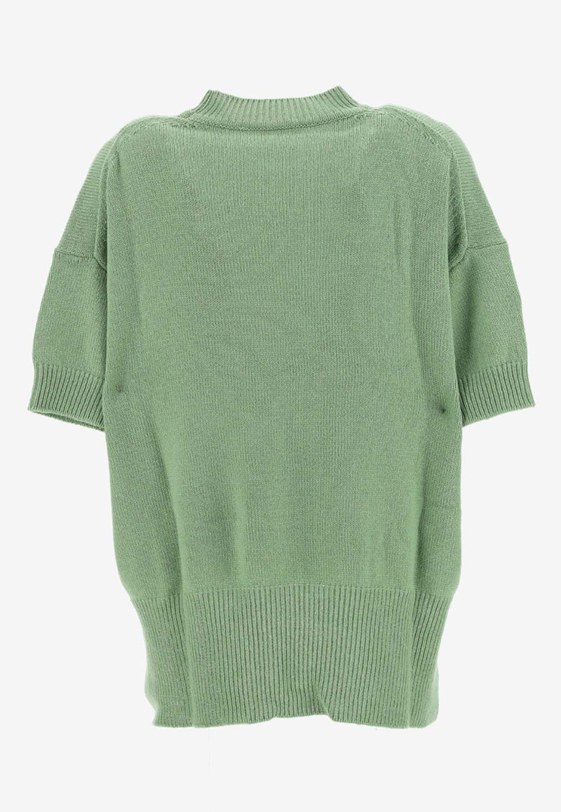 Jil Sander Ribbed Cashmere Top Green J02GP0014_J13206_329