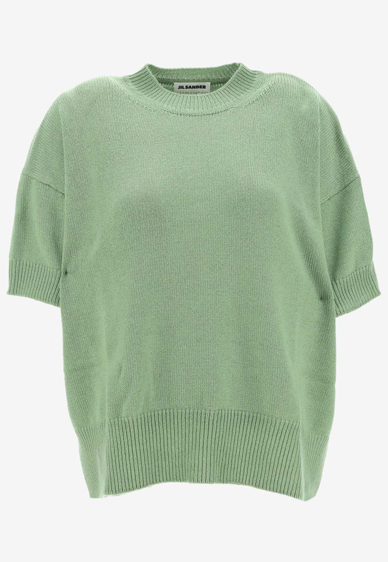 Jil Sander Ribbed Cashmere Top Green J02GP0014_J13206_329