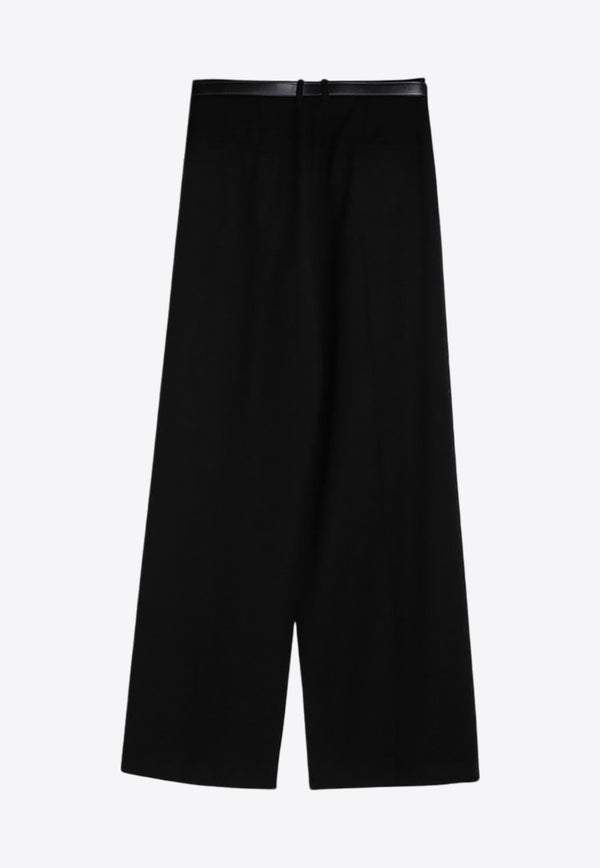 Jil Sander Wide-Leg Tailored Pants with Belt Black J02KA0241J41398/P_JILSA-001