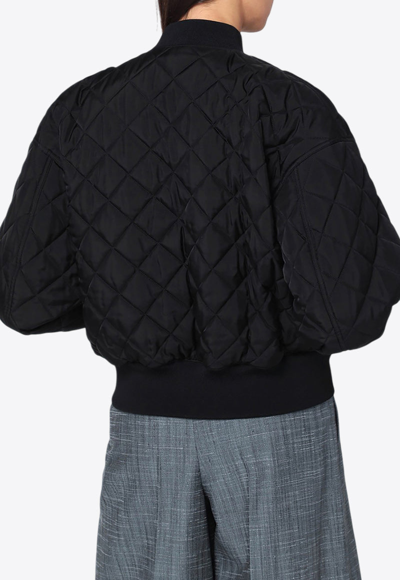 Jil Sander Quilted Short Bomber Jacket Black J02SW0027J65338_JILSA-001