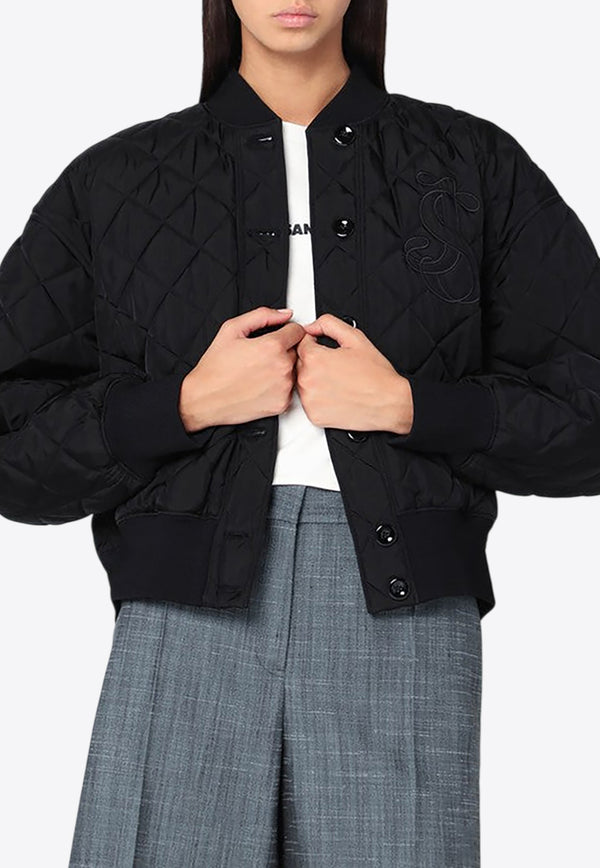 Jil Sander Quilted Short Bomber Jacket Black J02SW0027J65338_JILSA-001