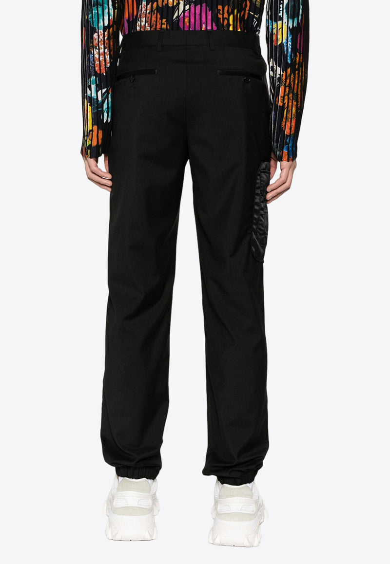 Moschino Logo Patch Tailored Pants J0356 2034 2555 Black