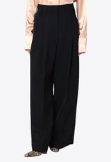 Jil Sander Pleated Wide-Leg Pants Black J03KA0292J65005/Q_JILSA-001
