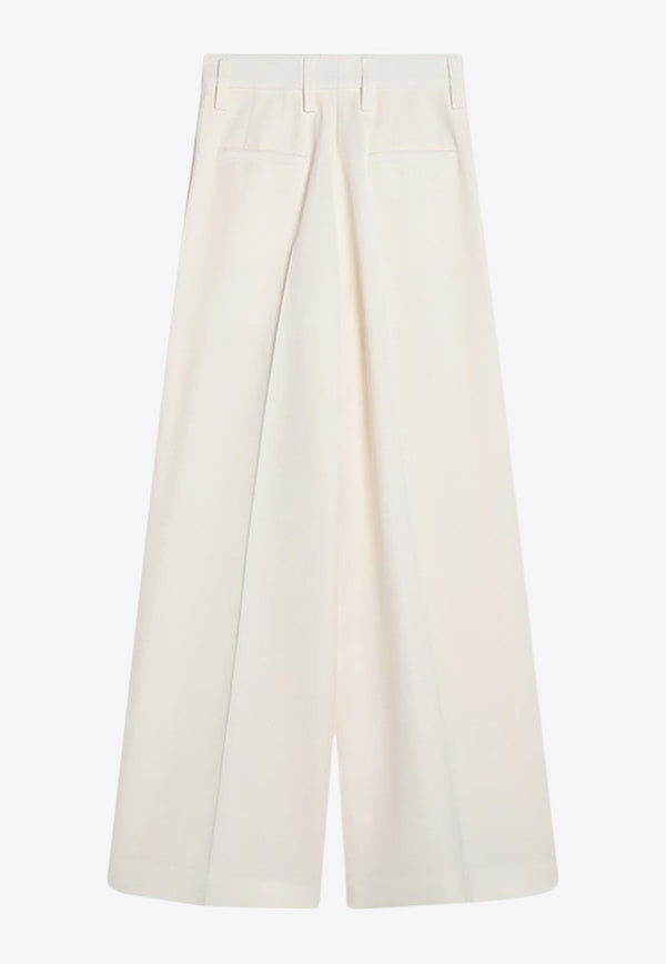 Jil Sander Pleated Wide-Leg Pants White J03KA0292J65005/Q_JILSA-105