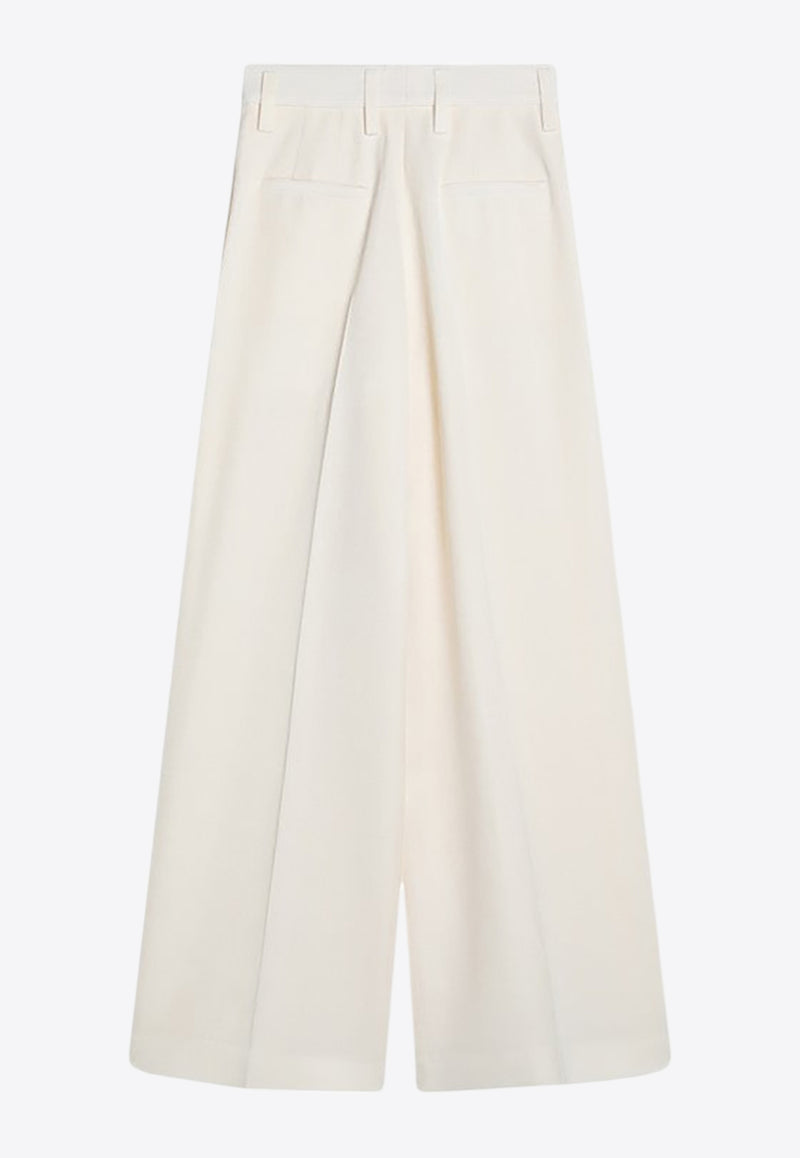 Jil Sander Pleated Wide-Leg Pants White J03KA0292J65005/Q_JILSA-105