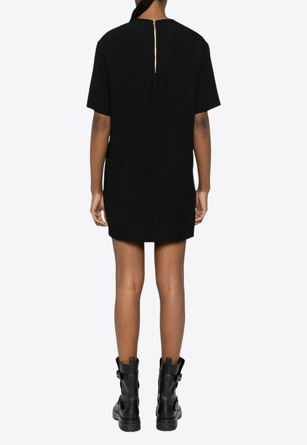 Moschino Logo Print Mini T-shirt Dress J0443 0533 1555 Black
