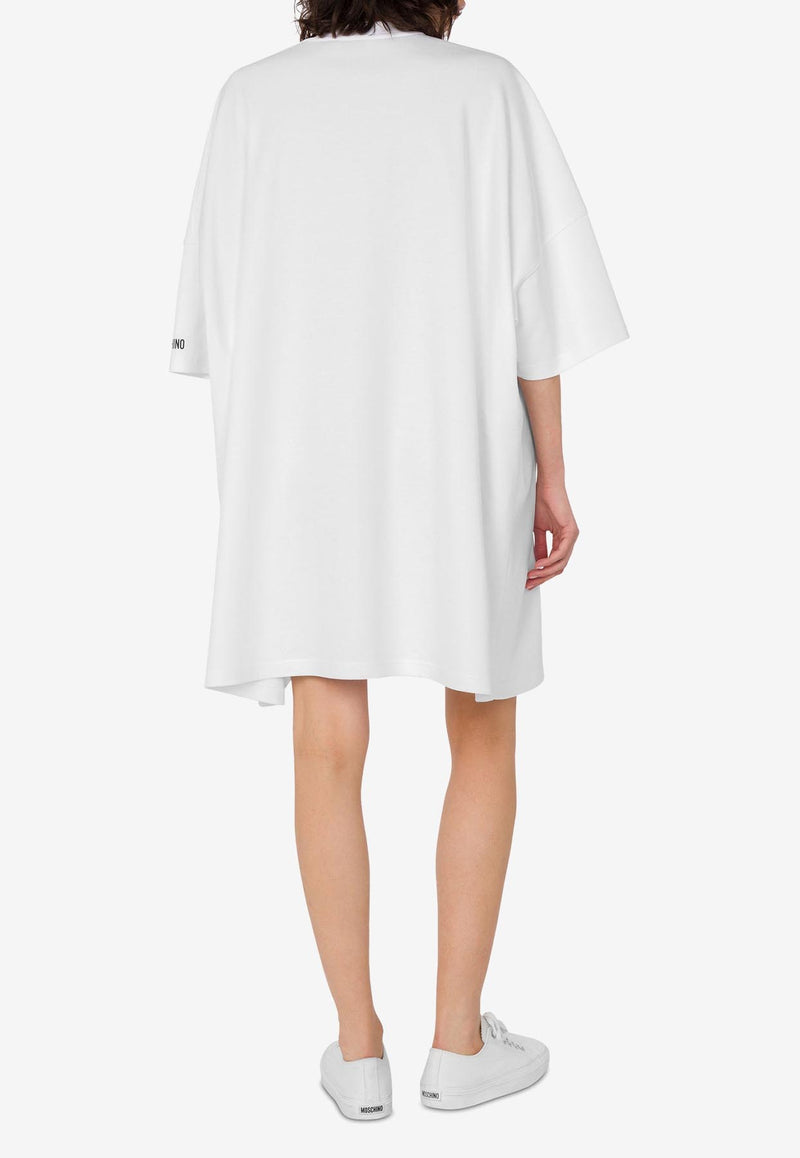 Moschino Goose Print Oversized T-shirt Dress White J0451 5542 1001