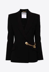 Moschino Heart Chain Tailored Blazer J0504 0524 0555 Black