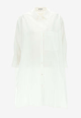 Jil Sander Sunday Long Poplin Shirt White J05DL0007_J45001_100