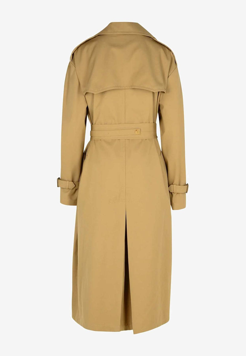 Moschino Double-Breasted Trench Coat J060854190081 0081 Beige