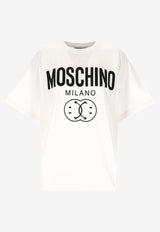 Moschino Logo Print Crewneck T-shirt J070155412001 2001 White