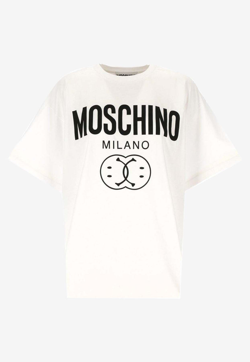 Moschino Logo Print Crewneck T-shirt J070155412001 2001 White