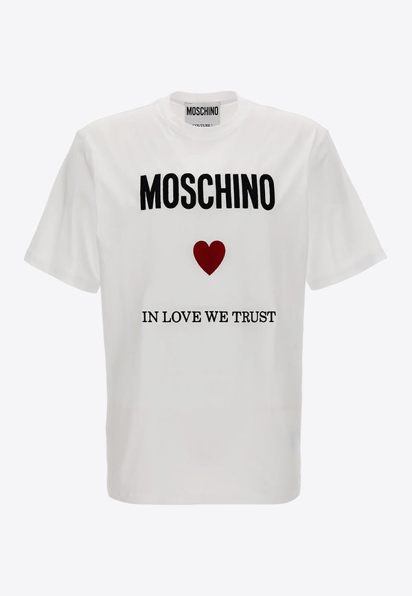 Moschino Logo Short-Sleeved T-shirt J0714 0241 1001 White