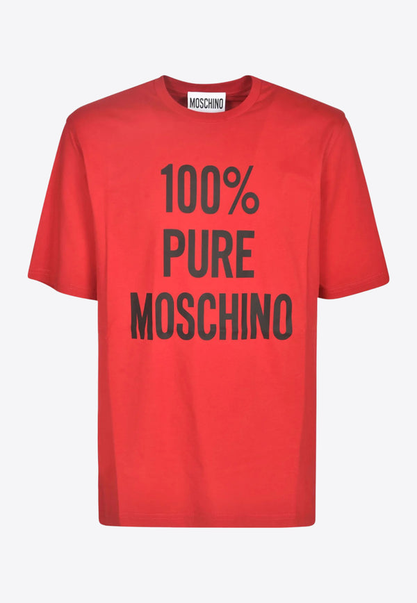 Moschino Logo Short-Sleeved T-shirt J0715 0241 1116 Red