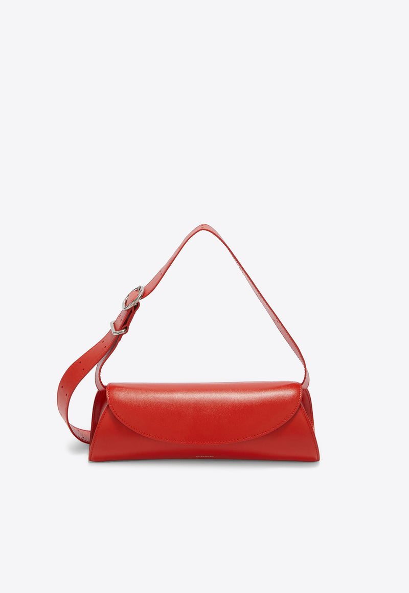 Jil Sander Small Cannolo Calf Leather Shoulder Bag Red J07WD0023RED