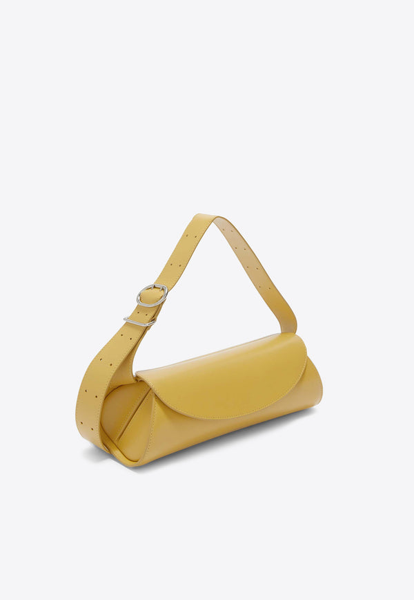 Jil Sander Small Cannolo Calf Leather Shoulder Bag Yellow J07WD0023YELLOW