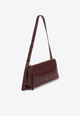 Jil Sander Small Empire Leather Shoulder Bag J07WD0051BURGUNDY