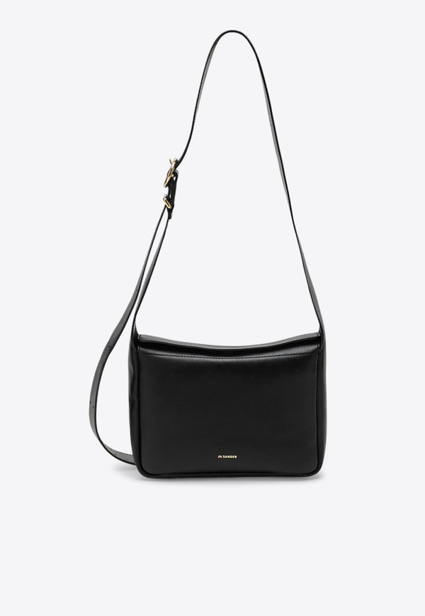 Jil Sander Mini Flap Leather Shoulder Bag Black J07WG0064P6569/P_JILSA-001