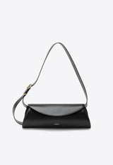 Jil Sander Large Cannolo Calf Leather Shoulder Bag Black J08WD0051P4840/R_JILSA-001