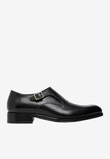 Tom Ford Edgar Single Monk Strap Leather Shoes J1029-LCL021P 1N001 Black