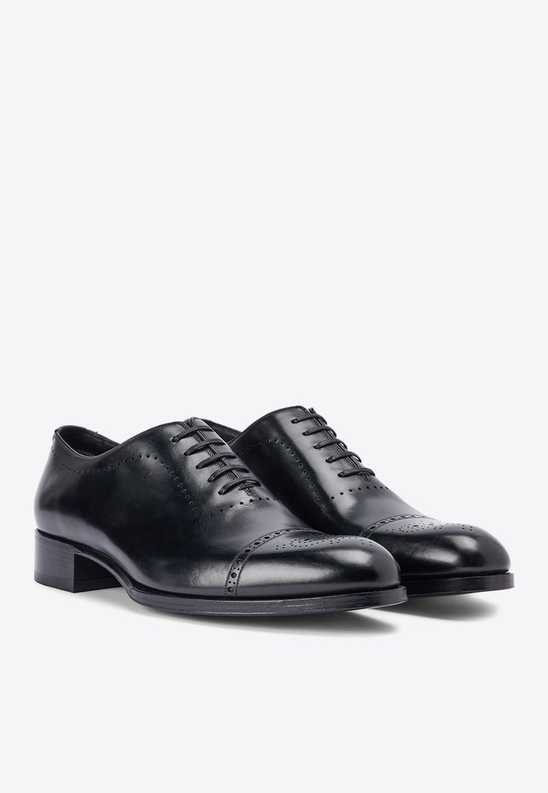 Tom Ford Edgar Leather Brogue Lace-Up Shoes J1096-LCL021N 1N001