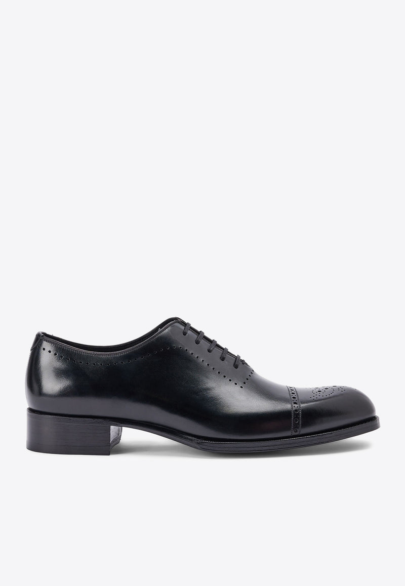Tom Ford Edgar Leather Brogue Lace-Up Shoes J1096-LCL021N 1N001