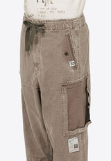 Maison MIHARA YASUHIRO Washed-Effect Drawstring Cargo Pants Gray J12PT052CO/O_MIHAR-GR