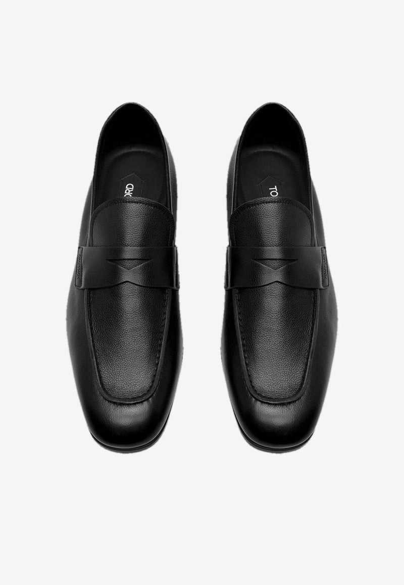 Tom Ford Sean Twisted Band Loafers J1339-LCL458N 1N001 Black
