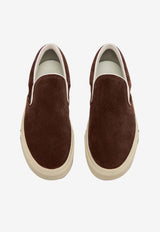 Tom Ford Jude Perforated Suede Slip-On Sneakers Brown J1368-ICL124N EWD