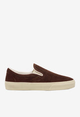 Tom Ford Jude Perforated Suede Slip-On Sneakers Brown J1368-ICL124N EWD