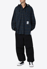 Maison MIHARA YASUHIRO Plaid Check Hooded Overshirt Blue J13SH182CO/P_MIHAR-BL