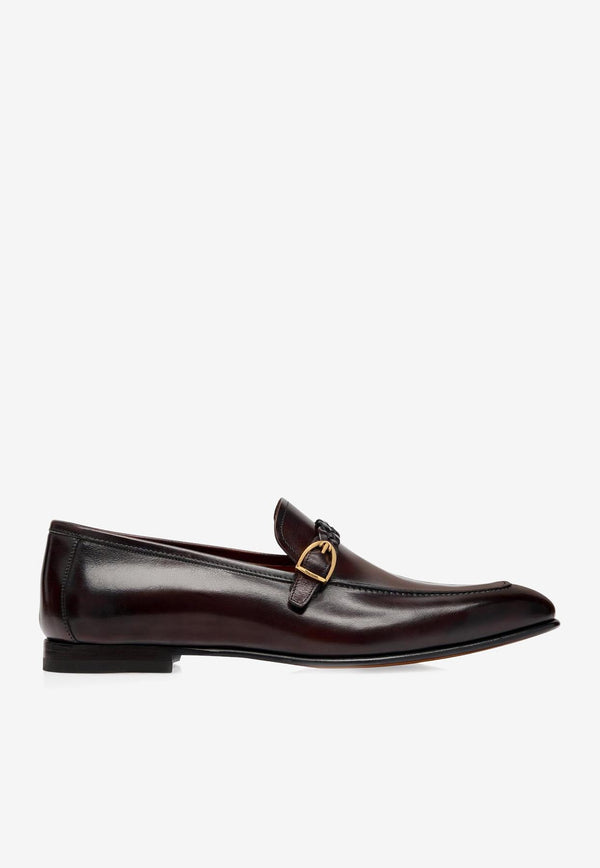 Tom Ford Martin Loafers in Burnished Leather J1401-LCL345X 1B086 Brown